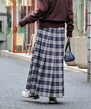 チェックプリーツスカート