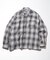 Magazine Pocket Ombre Check Open Collar Shirt