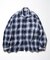 Magazine Pocket Ombre Check Open Collar Shirt