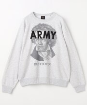 別注 ARMY ベートーベン プリント クルーネックスウェット