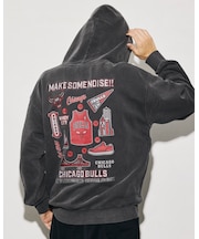 NBA × FREAK'S STORE 別注 チームイラスト バックプリント ヘンリーネックパーカー