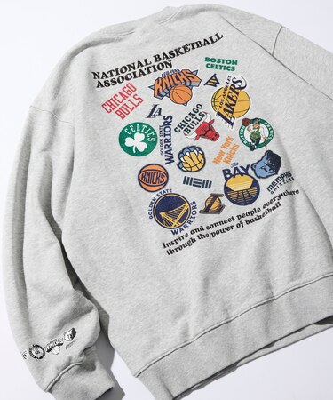 NBA × FREAK'S STORE 別注 ランダムチーム バックロゴ クルーネックスウェット