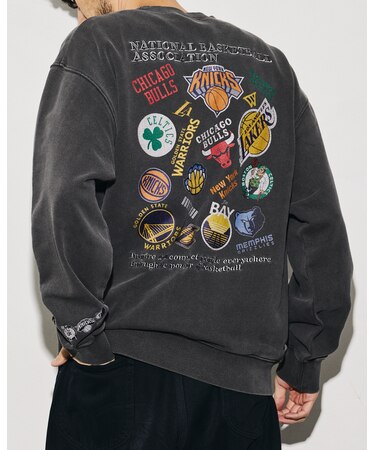 NBA × FREAK'S STORE 別注 ランダムチーム バックロゴ クルーネックスウェット