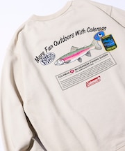 Coleman × FREAK'S STORE 別注 トラウトデザイン バックプリント クルーネックスウェット