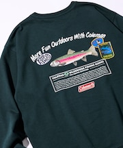 Coleman × FREAK'S STORE 別注 トラウトデザイン バックプリント クルーネックスウェット