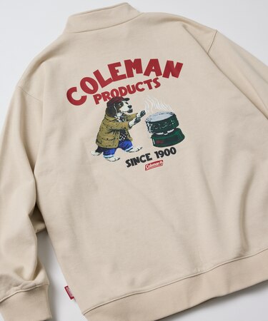 Coleman × FREAK'S STORE 別注 ヴィンテージカタログ ドッグデザイン ハーフジップスウェット