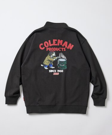 Coleman × FREAK'S STORE 別注 ヴィンテージカタログ ドッグデザイン ハーフジップスウェット
