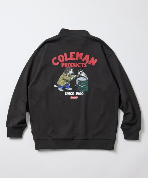 Coleman × FREAK'S STORE 別注 ヴィンテージカタログ ドッグデザイン ハーフジップスウェット