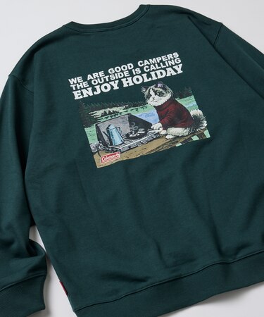Coleman × FREAK'S STORE 別注 ヴィンテージカタログ キャットデザイン クルーネックスウェット