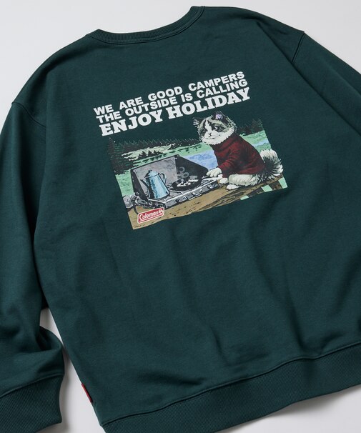 Coleman × FREAK'S STORE 別注 ヴィンテージカタログ キャットデザイン クルーネックスウェット