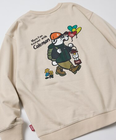 Coleman × kaoyorinakami 別注 ベア― バックプリント クルーネックスウェット