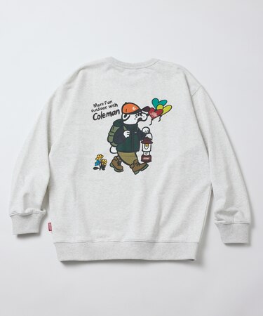 Coleman × kaoyorinakami 別注 ベア― バックプリント クルーネックスウェット