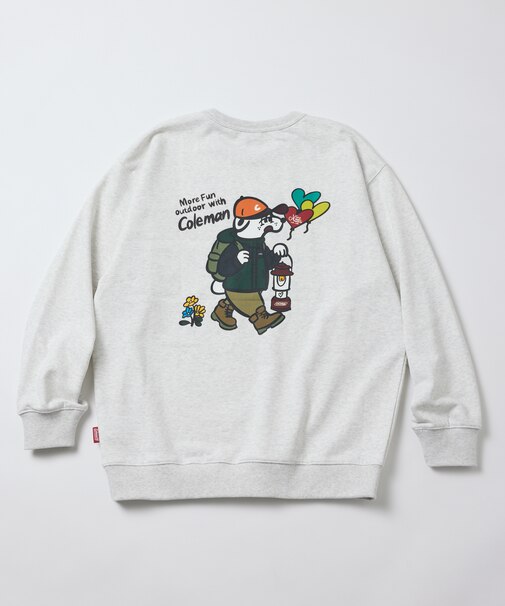 Coleman × kaoyorinakami 別注 ベア― バックプリント クルーネックスウェット