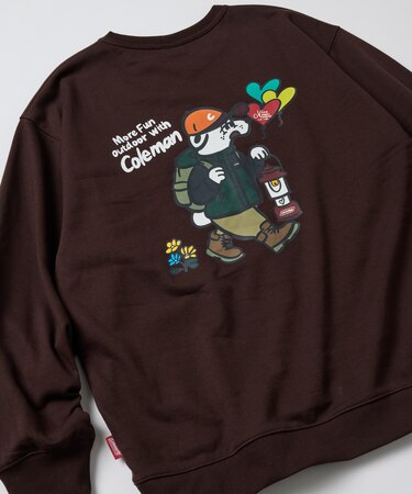 Coleman × kaoyorinakami 別注 ベア― バックプリント クルーネックスウェット