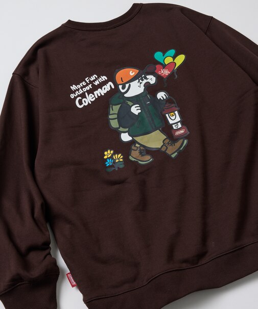 Coleman × kaoyorinakami 別注 ベア― バックプリント クルーネックスウェット