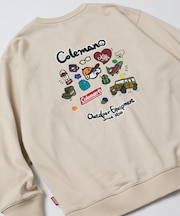 Coleman × kaoyorinakami 別注 総柄アウトドア クルーネックスウェット