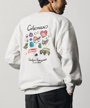 Coleman × kaoyorinakami 別注 総柄アウトドア クルーネックスウェット