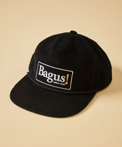 5パネル コーデュロイ BAGUS ロゴ トラッカーキャップ