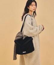 コーデュロイ フラップ ショルダーバッグ