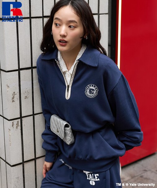 【Russell College】HALF ZIP SWEAT PULLOVER/ハーフジッププルオーバー