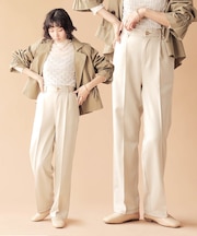 【WEB限定】配色ステッチセミワイドパンツ / セットアップ