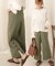 【WEB限定】バックボタンツイルワイドパンツ