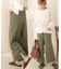 【WEB限定】バックボタンツイルワイドパンツ