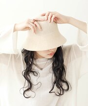 リネンタッチバケットハット