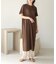 【WEB限定】USコットンバックスリット半袖カットワンピース