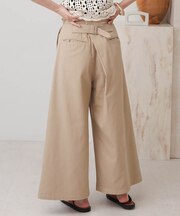 【WEB限定】BIGバックルツイルワイドパンツ
