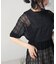 【WEB限定】ブザムベスト付き透かし編みニット