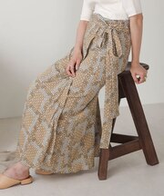 【WEB限定】パネルプリントラップスカート