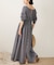 【WEB限定】バックリボン半袖ロングワンピース