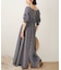 【WEB限定】バックリボン半袖ロングワンピース
