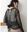 【WEB限定】バックレースアップ透かしニット