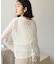 【WEB限定】バックレースアップ透かしニット