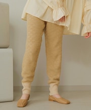 【WEB限定】ミックスジャガード編みジョガーパンツ