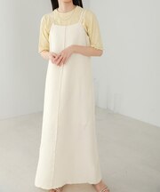 【ドラマ着用】ダブルストラップIラインキャミワンピース