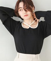 前後2WAYアシンメトリーカットソー