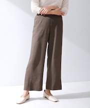【セットアップ可能】リネンライクストレートパンツ
