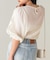 袖ボリュームシアー使いブラウス