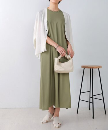 接触冷感2WAYロングワンピース