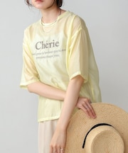 刺繍ロゴシアーブラウスTシャツ