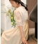 【オケージョンドレス/結婚式/2サイズ展開/SET ITEM/インナー付き/裏地付き】シャギー切替フレアーラインワンピース