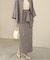 【オケージョンドレス/結婚式/2サイズ展開/SET ITEM/インナー付き/裏地付き】リボンセットＩラインスカート