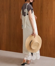 【S・Mサイズ展開】レースバックリボンキャミワンピース