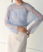 前後2WAYメロウチュールカーディガントップス