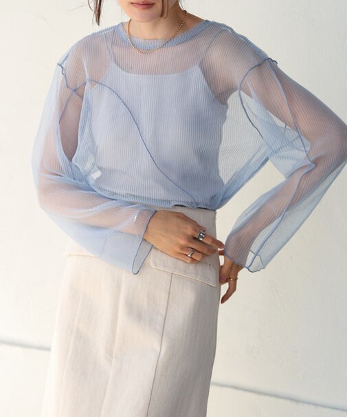 前後2WAYメロウチュールカーディガントップス