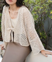 【Bab】クロシェショートカーディガン