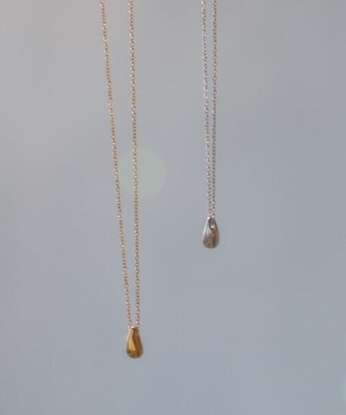 ステンレス Stainless Steel メタルドロップネックレス